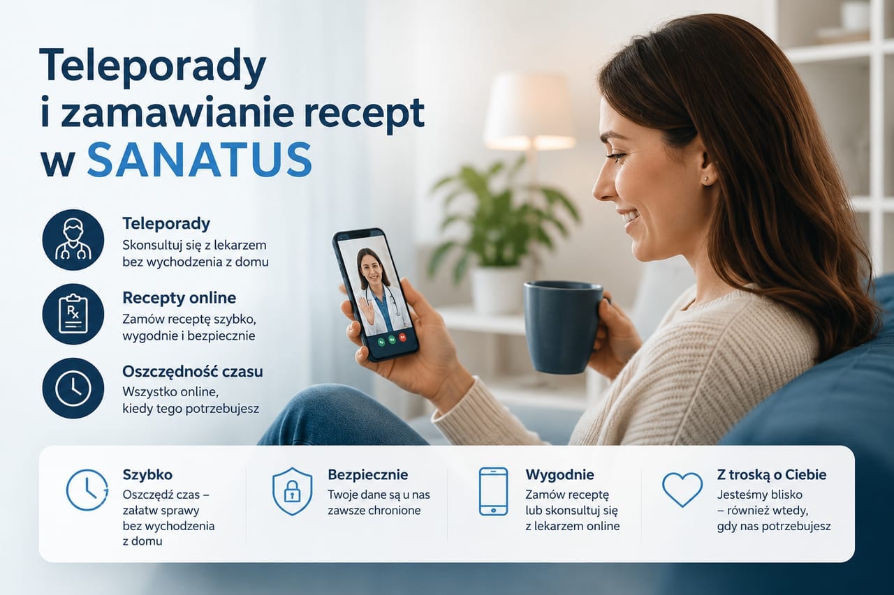 Teleporady i zamawianie recept w SANATUS
